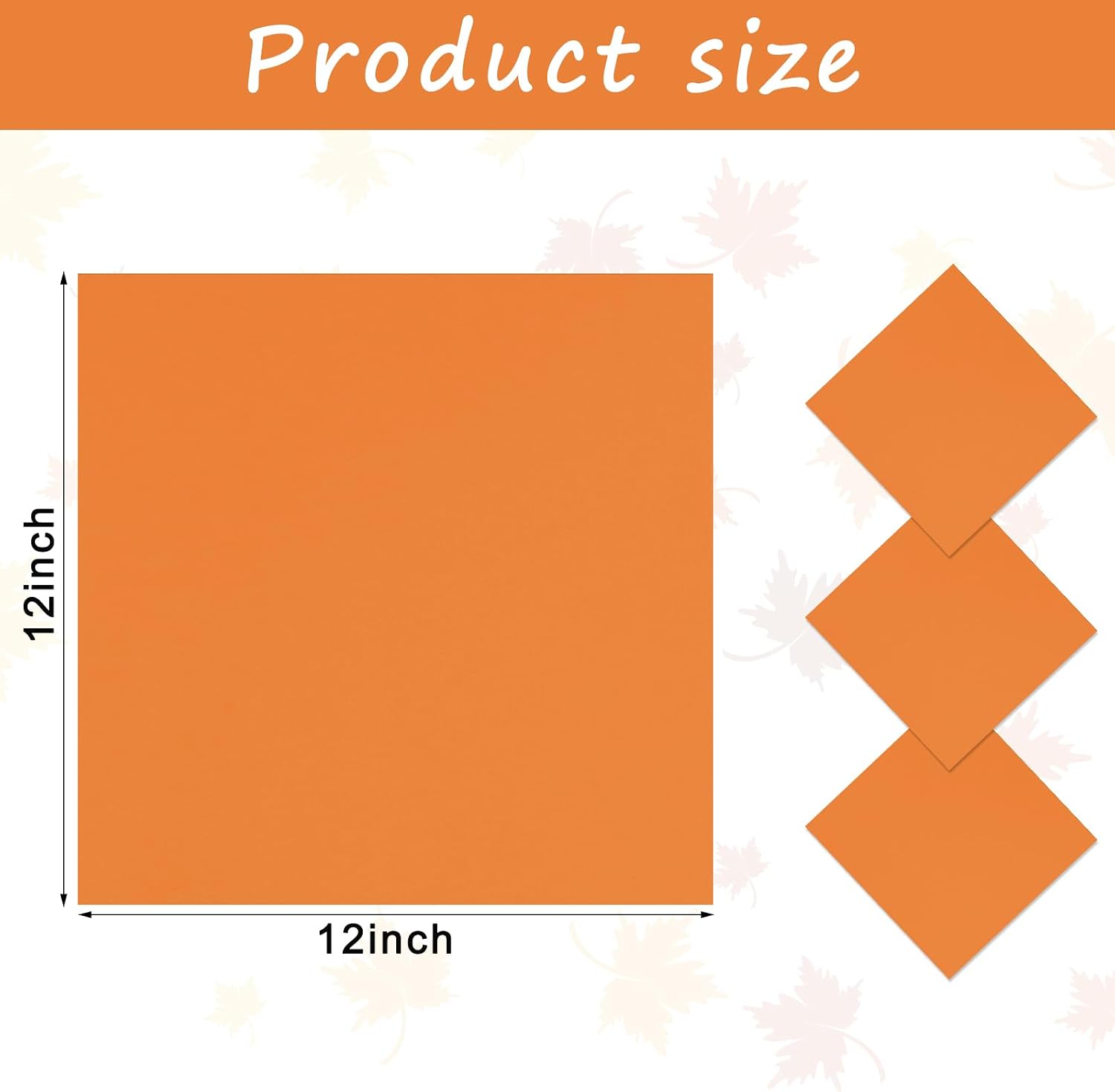 Whaline 25 Sheet 12 x 12 Inch Pumpkin Orange Card Stock Paper Fall Thanksgiving Thick Scrapbook Paper for Autumn DIY Crafts Card Making School Office Home Supplies, 65lb