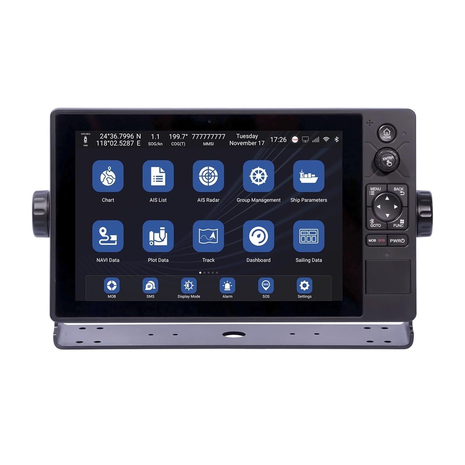 Traceur De Cartes GPS AIS Marin Combiné avec Écran Tactile Fonctionnel 10" Navigation PréCise