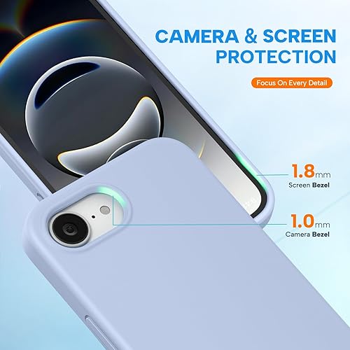 Miniatura 1080 de Miracase - Funda diseñada para iPhone 11 con protector de pantalla, funda de goma de silicona líquida, protección total contra caídas y a prueba