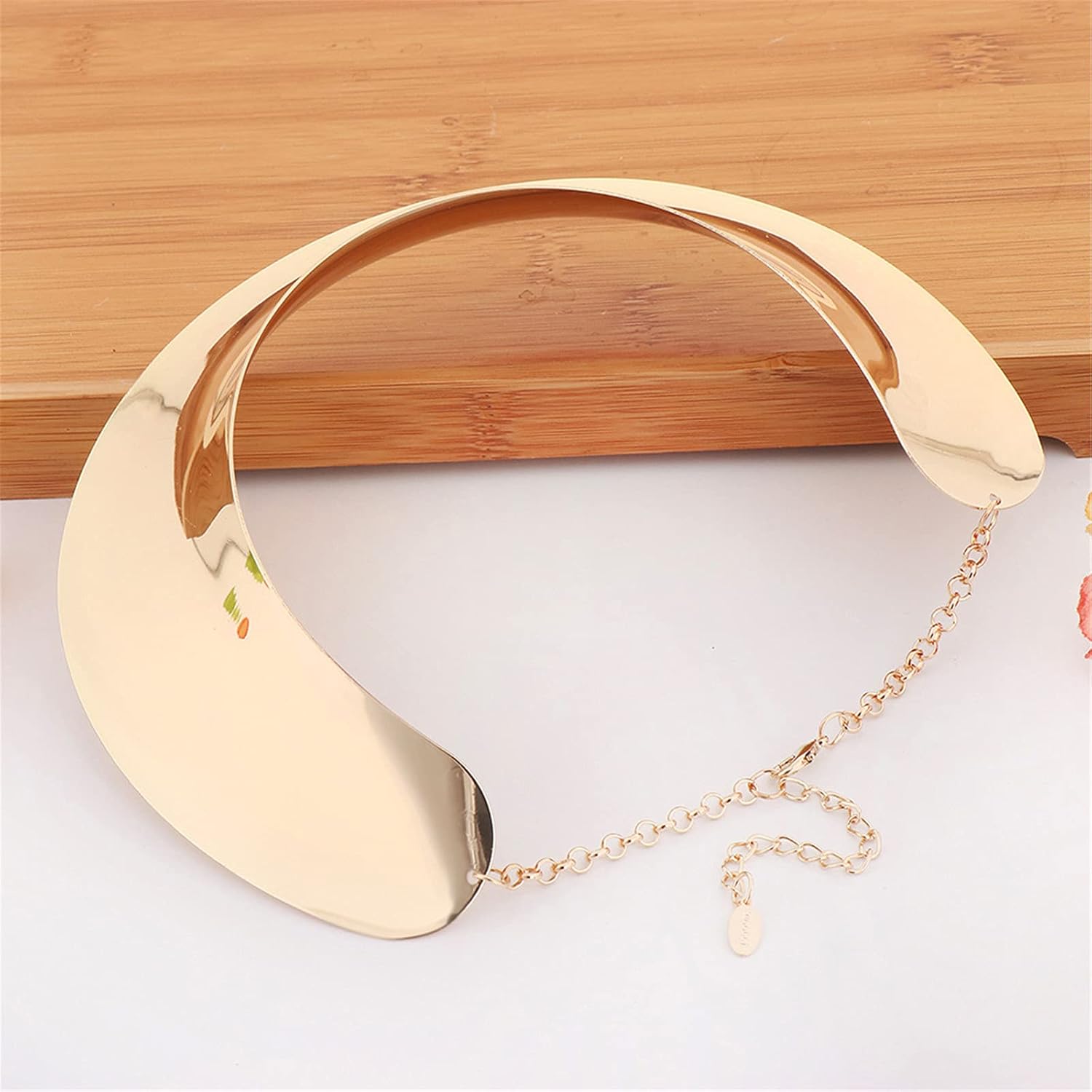 Punk Chunky African Choker Collar Necklace Drop Dangle Earrings Set 14K Gold Silver Plated Exaggerated Gothic Thick Statement Necklace for Women Hip Hop Jewelry Gift - Image 5