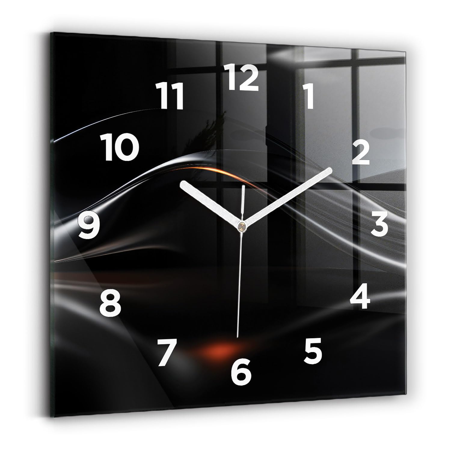 Horloge numérique Wallfluent carrée 30x30 cm batterie silencieuse