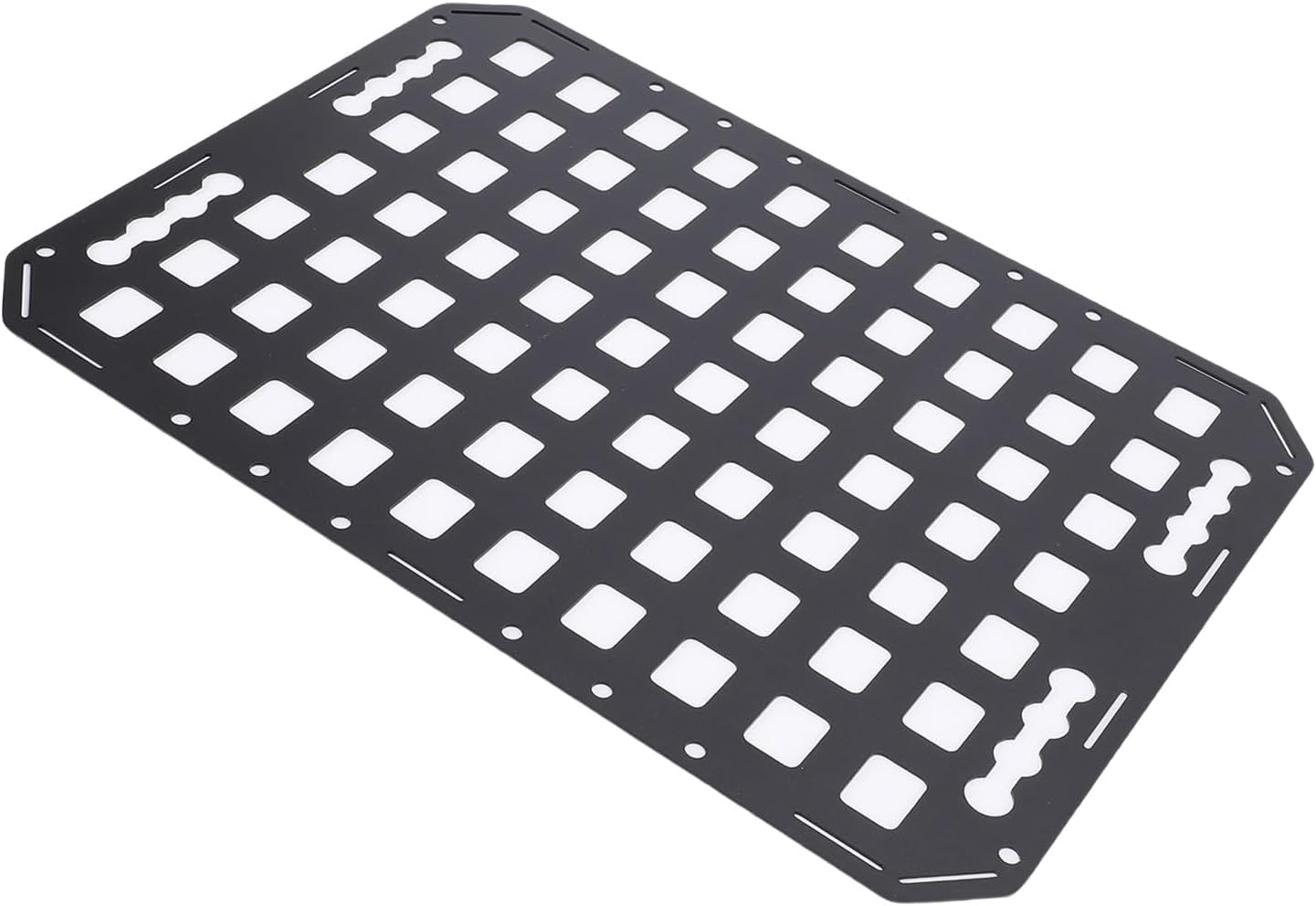 Keenso Truck Bed Molle Panel, Aluminum High Hardness Lightweight L Rail Mount Cargo Tool Storage Panel with Robust Locking System, for Cars SUVs Pickups Trucks RVs Trailers Campers