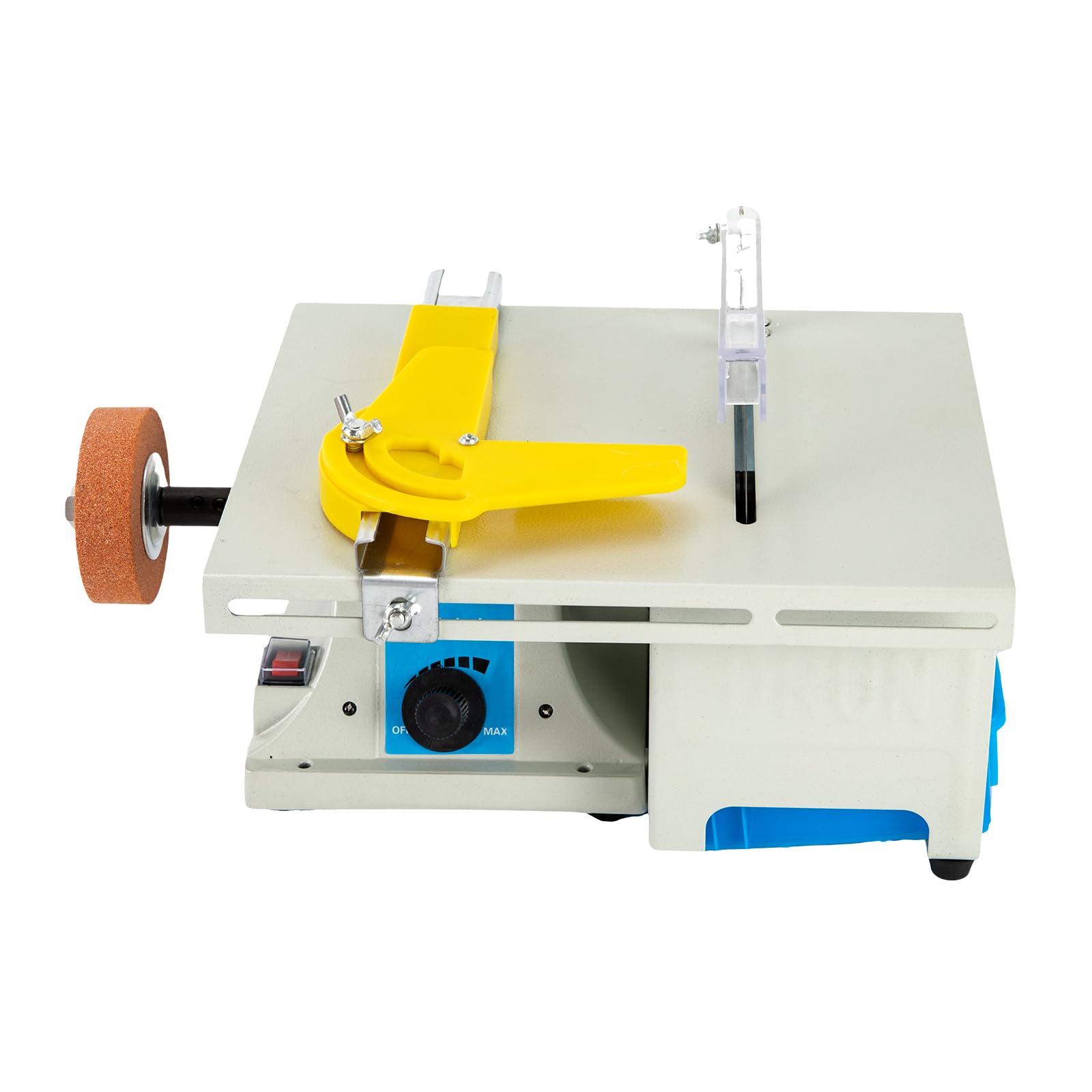 Tischpuffer Polierer 750W - 5 in 1 Poliermaschine für Edelsteine und Schmuck | Polierschleifmaschine für Polieren, Schneiden, Schleifen und Schnitzen (800-10.000 RPM)