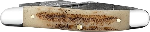 Miniatura 3 de Case xx Knives Muskrat 77463 Damascus Vintage Bone 11400 Cuchillo de bolsillo