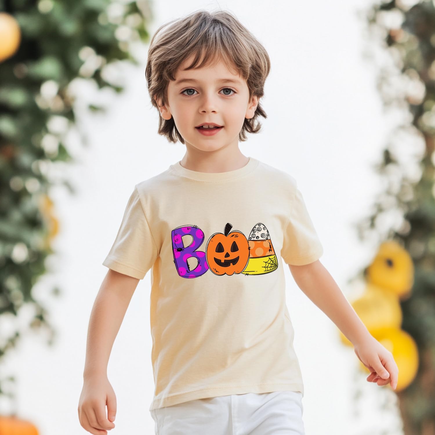 Toddler Halloween Shirt Baby Kid Cute Boo Pumpkin Tees Boys Girls Halloween Tops Clothes 2-7 Years - Image 4