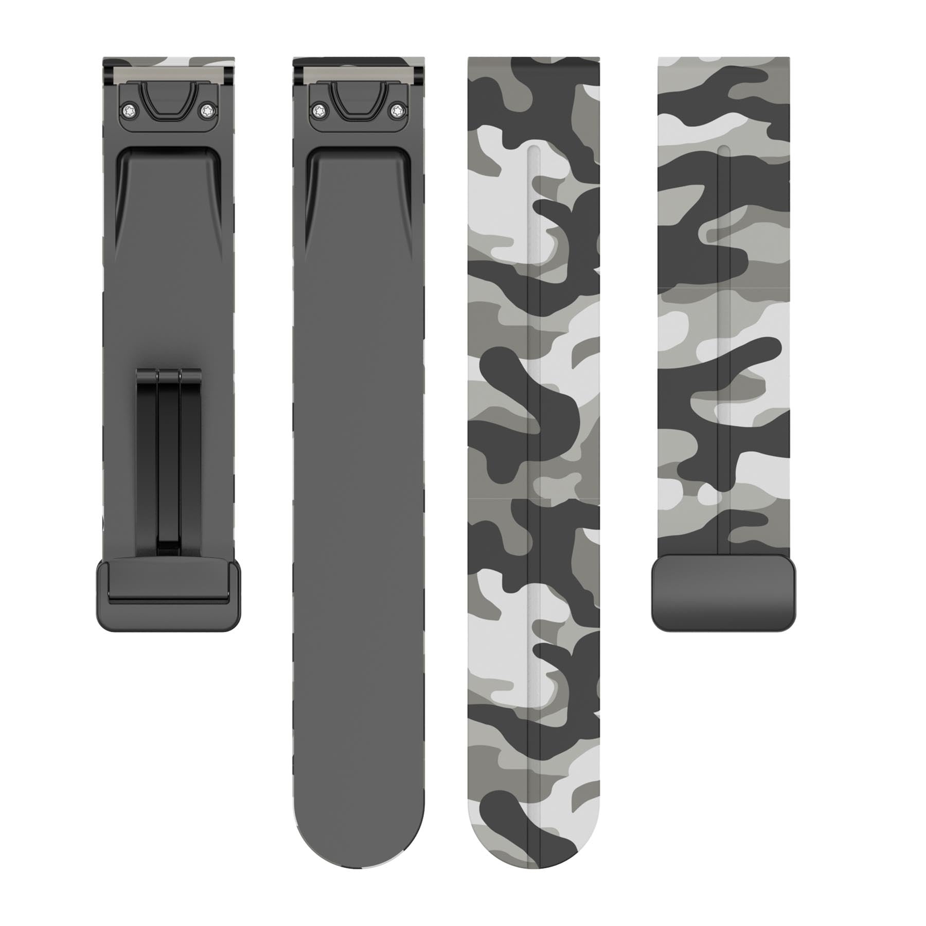 Cinturino per orologio da polso in silicone mimetico da 26 mm, facile da montare, compatibile con Garmin Fenix 7X/Fenix 6X/6XPro/Fenix 5X Plus/Fenix 3/Fenix 3 HR, cinturino sportivo impermeabile di