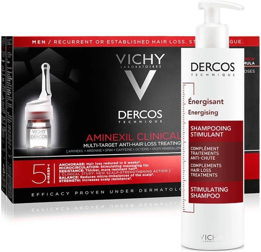 Vichy Dercos Dökülme Karşıtı Erkek Saç Bakım Seti, Aminexil Clinical