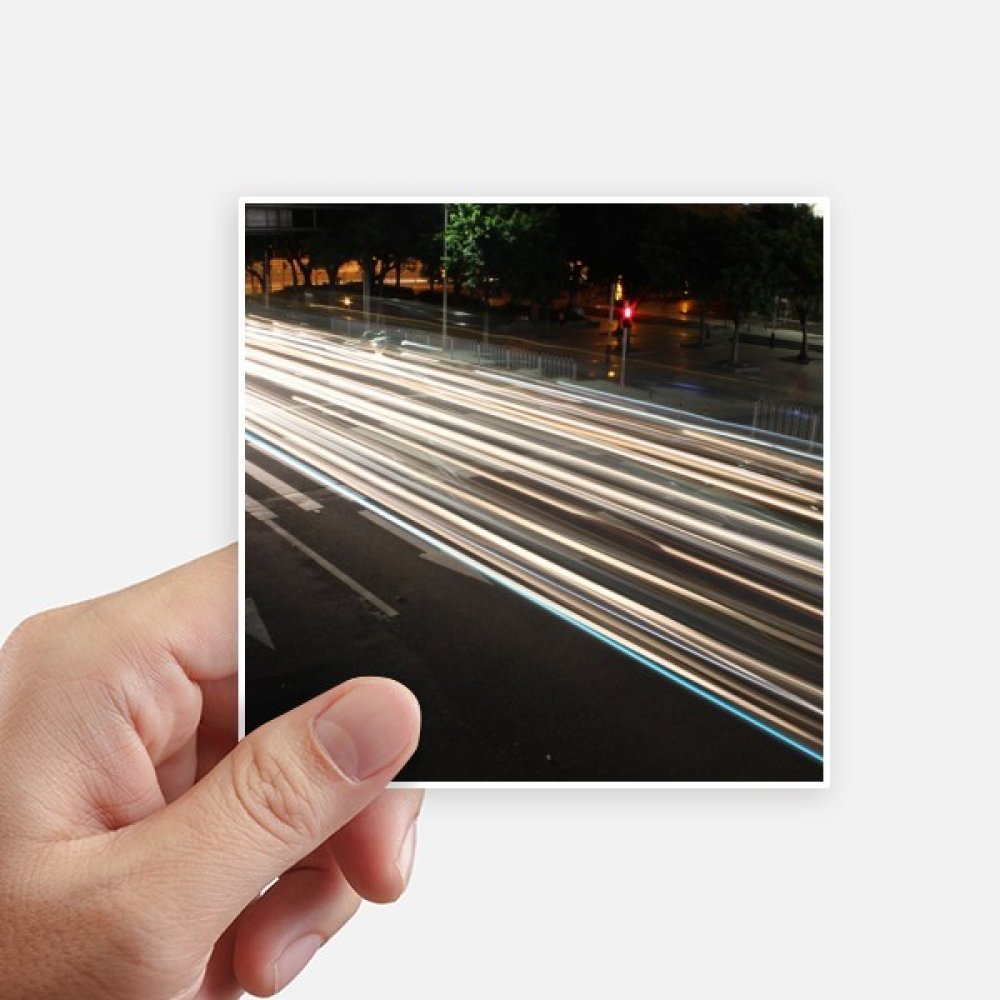 Sticker carré Chine car de nuit pour personnaliser un ordinateur