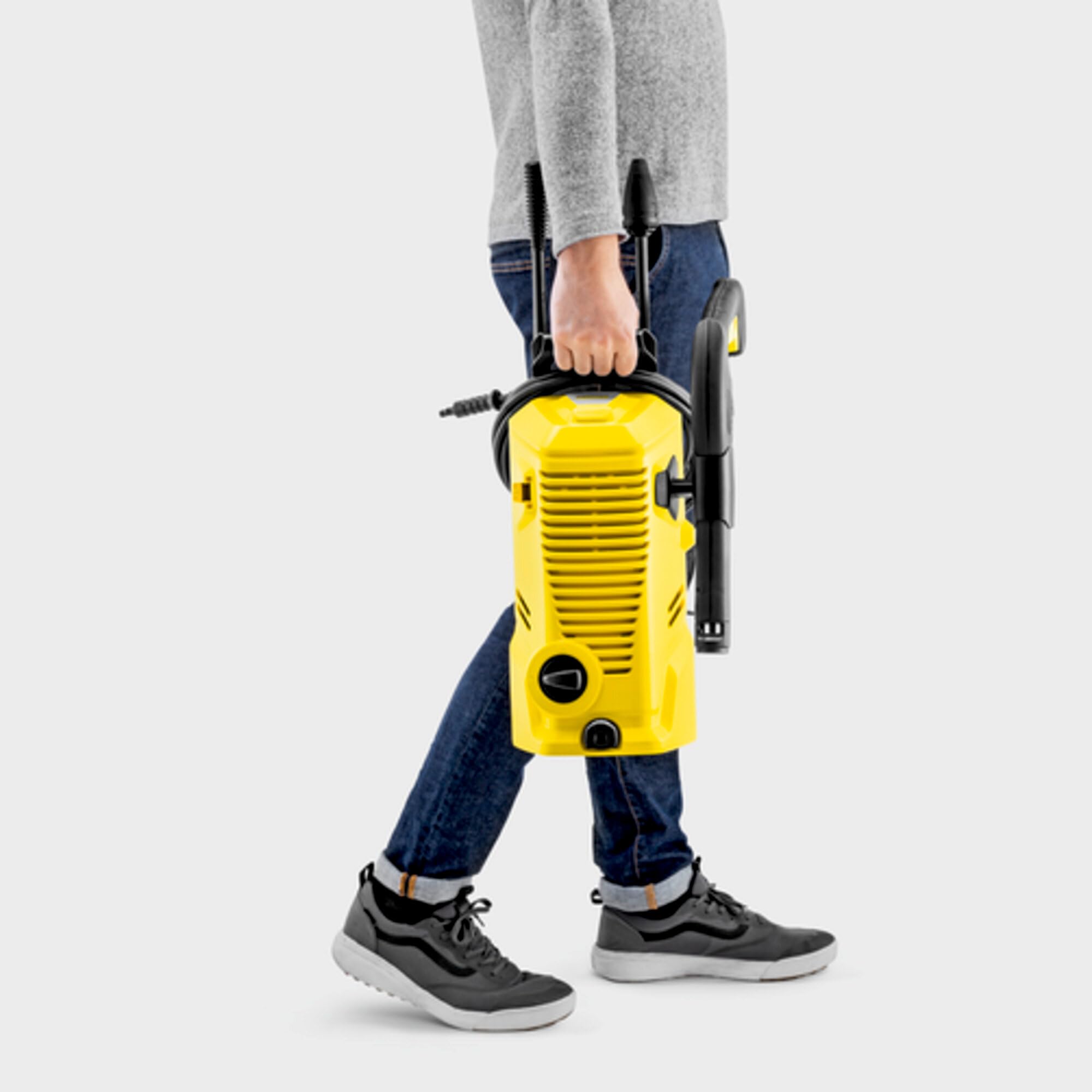 Kärcher K 2 - Idropulitrice compatta e leggera, con lancia a spruzzo singola e pistola per lo sporco, tubo da 4 m, sistema di connessione rapida