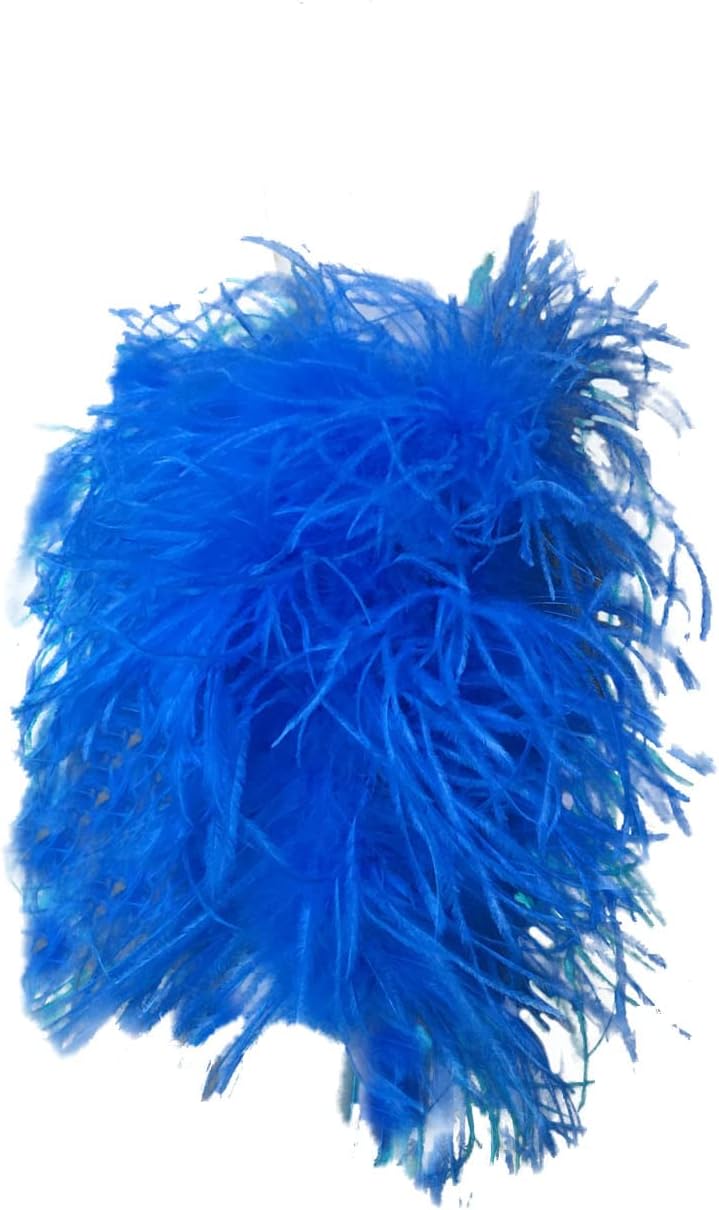 LVCOMEFF Women Ostrich Feather Arm Sleeve for Party Wedding Concert Fluffy Luxurious