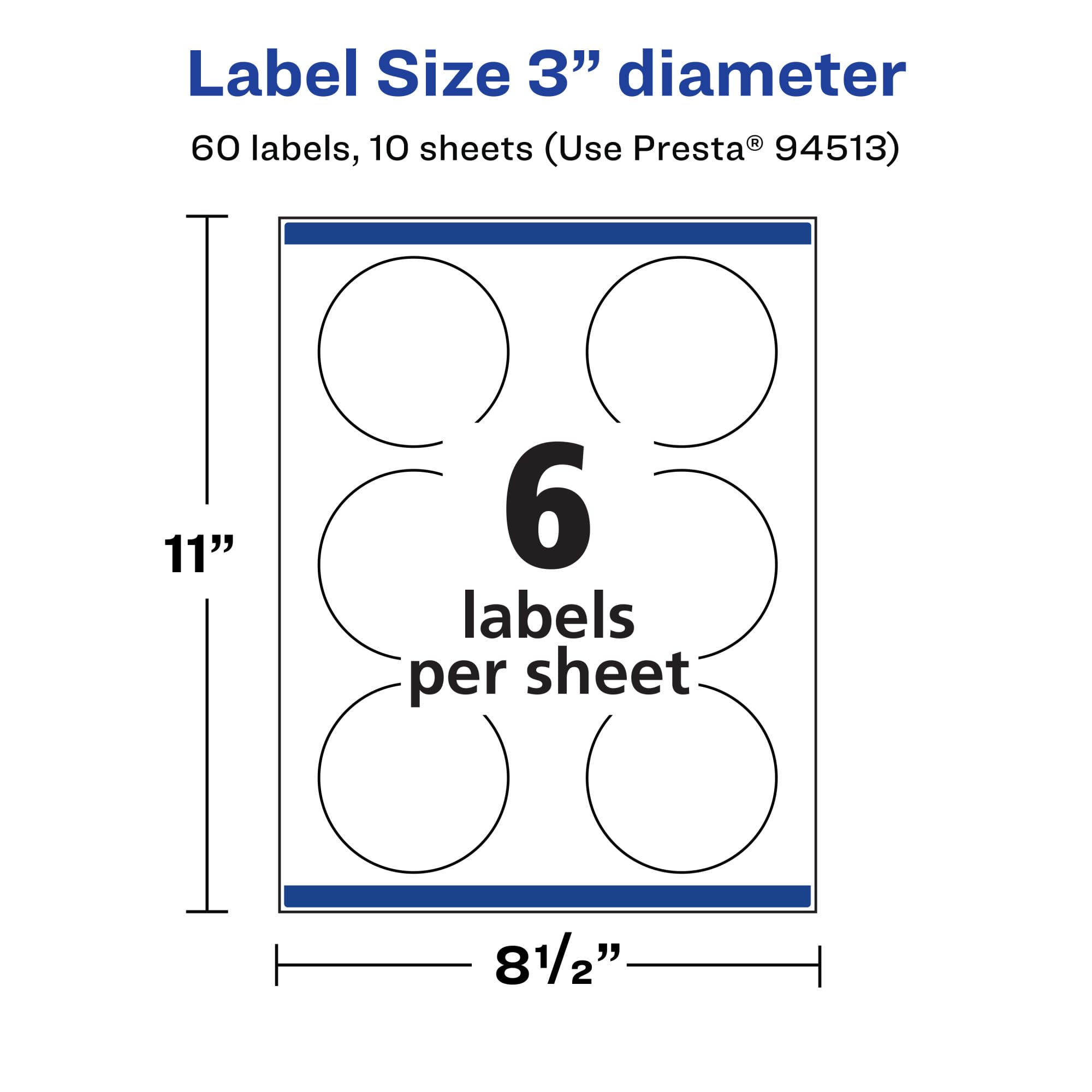 Avery Waterproof Round Labels 1.75" - 200 Pack Oil & Tear Resistant For Laser/Inkjet Printing