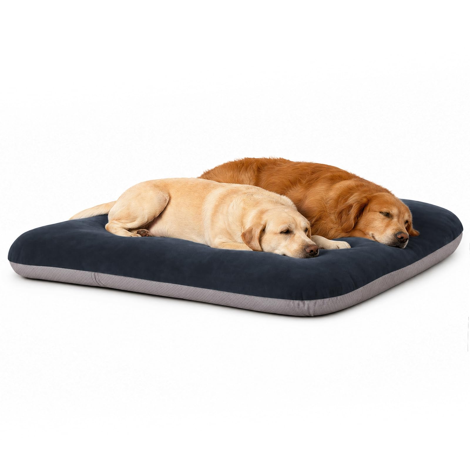 Magic Dog Super Soft Extra Large Dog Bed, 47 Inches Jumbo Orthopedic Foam Pet Beds with Anti Slip Bottom, Dog Sleeping Mattress with Removable and Washable Cover, Black