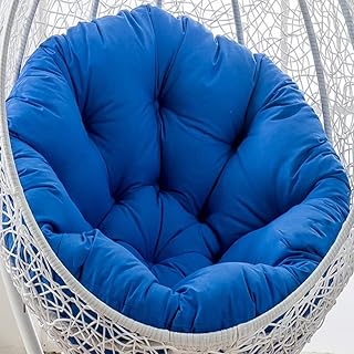 CHSDN Accrocher Un Coussin de Chaise hamac sans coquetier, Un Coussin Circulaire de Coussin de siège de balançoire nid de l'arrière du siège avec Un Oreiller 105x105cm Bleu Royal (41x41inch)