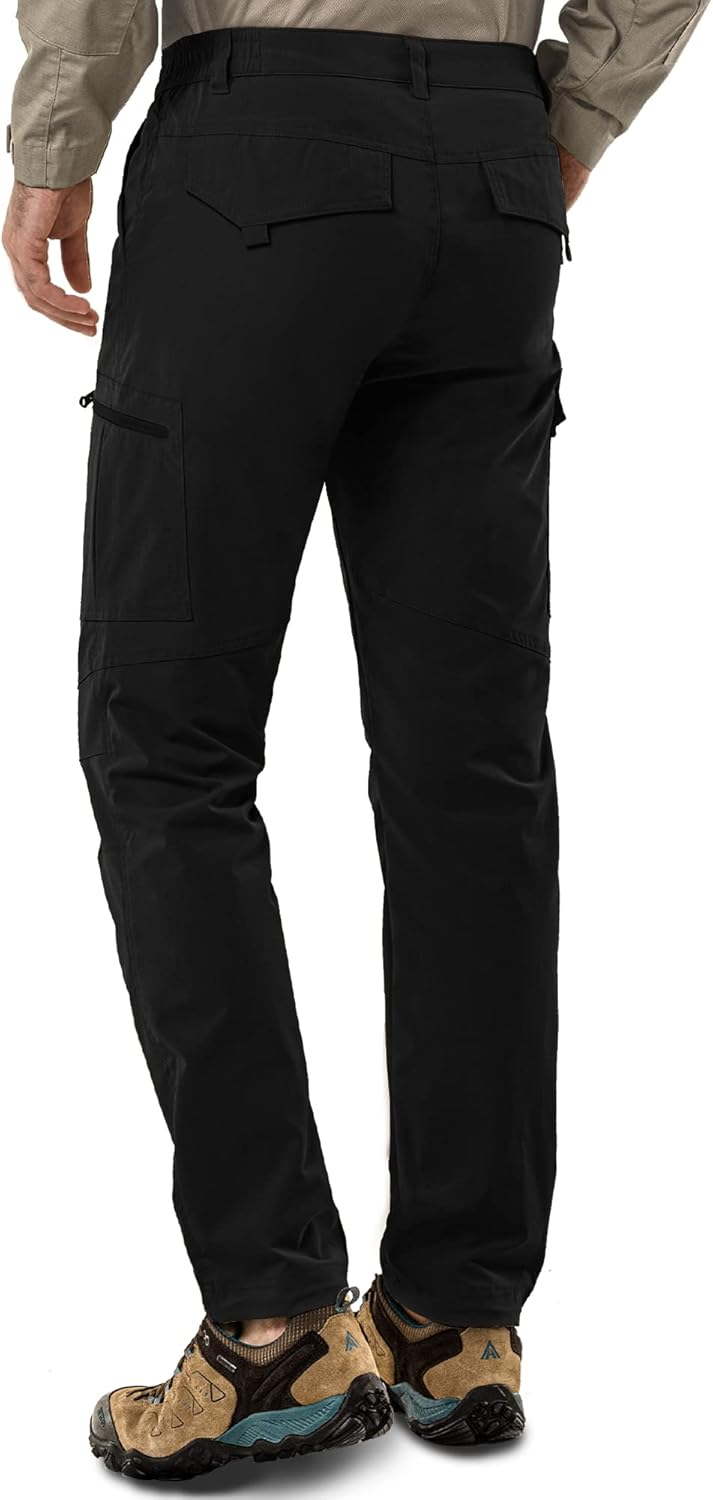 33,000ft Hiking Cargo Pants Men 6 Pockets Water Resistant Lightweight Fishing Outdoor Travel Work