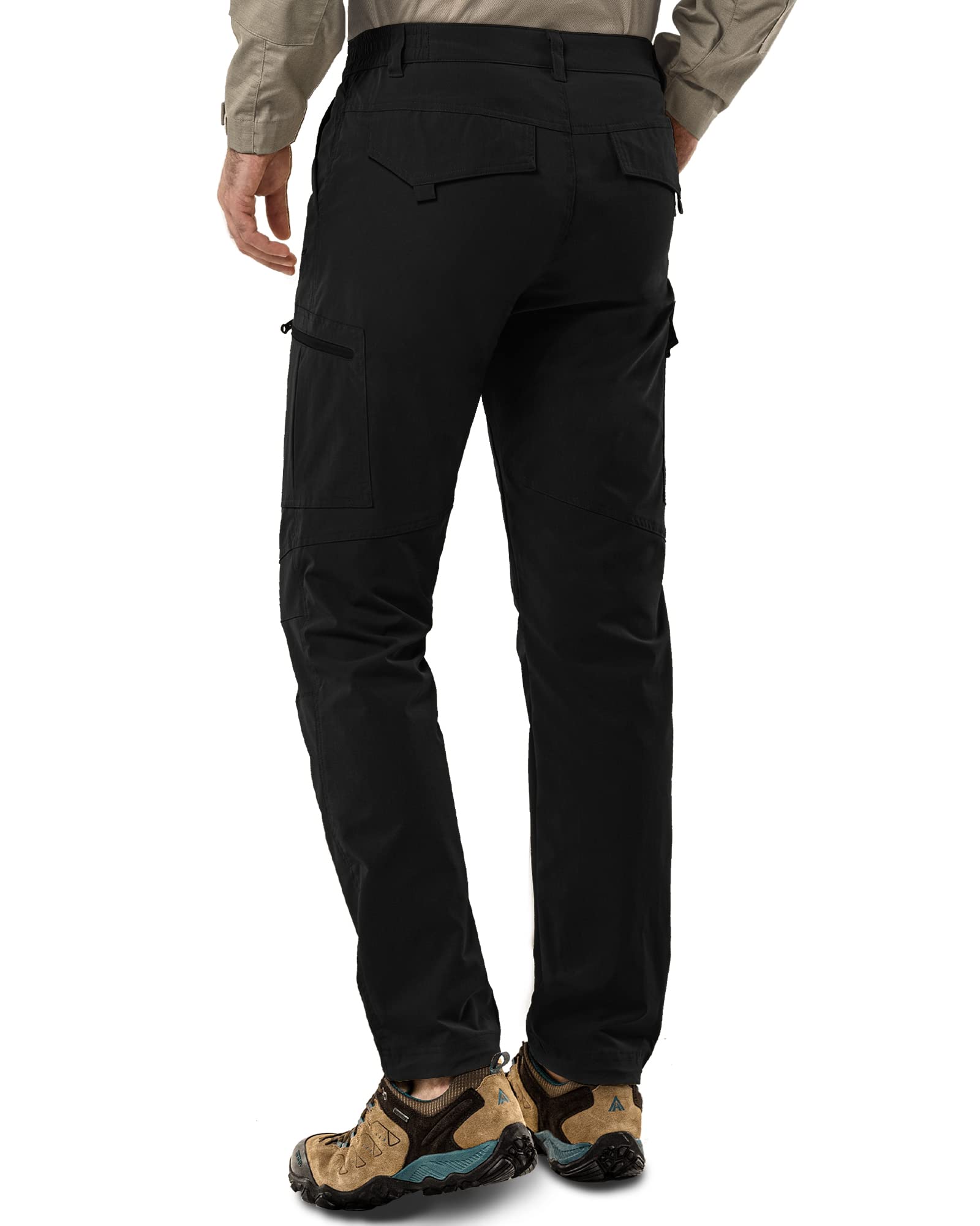 33,000ft Pantalones de senderismo para hombre, resistentes a la intemperie, transpirables, cargo, trekking, pantalones de trabajo resistentes al viento, pantalones funcionales con 6 bolsillos para