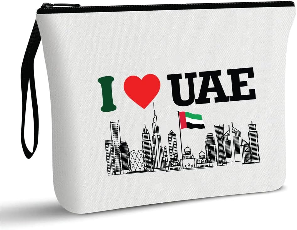 UAE National Day Cosmetic Bag Full Zipper Pouch – Celebrate UAE National Day Gift for Woman (Design 2)