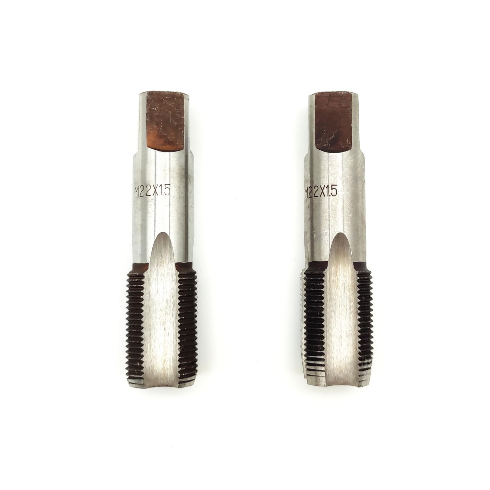 AtticZone M22 x 1.5 Metric Hand Thread Tap, 1.5mm Pitch, 1 Tapper Tap, 1 Plug Tap, Right Hand (M22x1.5, Tap)