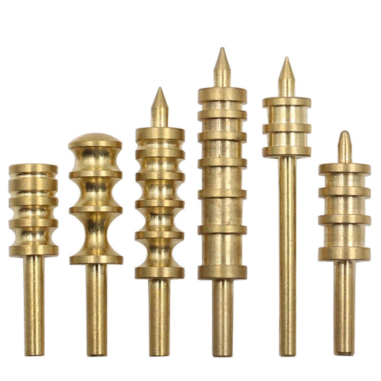 Leather Burnisher Tip Ironing Tool Burnishing Tools Trimming Slicker Brass 6 Slots-image-20