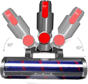 Vacuum Roller Brush Head Replacement Parts for Dyson v7 v8 v10 v11 v15 Motorhead Fluffy Animal Cyclone Absolute Direct Carpet Head Attachments with 4 LED Lights, 2026V10slim / v12 NOT Compatible