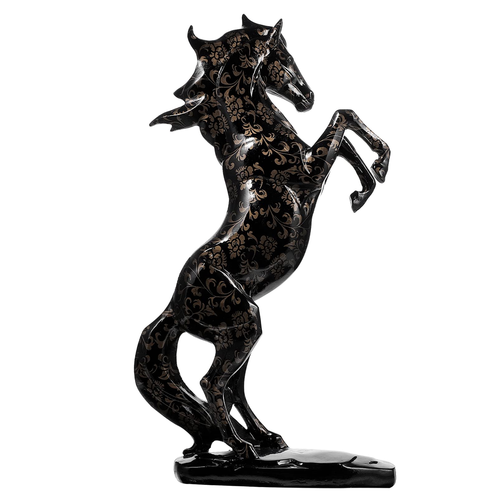 Sculpture Cheval Feng Shui En Résine - Doré, 30x13x8 Cm - Symbole De Richesse Et Succès, Décoration Bureau Ou Maison