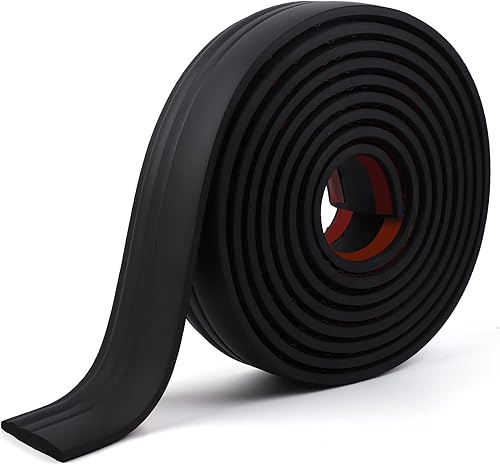 Yefanxi Moldeo de goma de 16.4 pies, para despegar y pegar, molduras de base de rodapiés flexibles, molduras de vinilo para pared, zócalo, techo