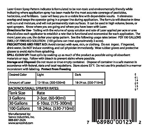 Liquid Harvest Lazer Green Concentrated Spray Pattern Indicator - 1 Quart (32 Ounces) - Perfect Weed Spray Dye, Herbicide Dye, Fertilizer Marking Dye, Turf Marker and Herbicide Marker - Thumbnail 2