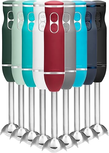 Chefman Immersion Stick Hand Blender with Stainless Steel Blades, Powerful Electric Ice Crushing 2-Speed Control Handheld Food Mixer, Purees,