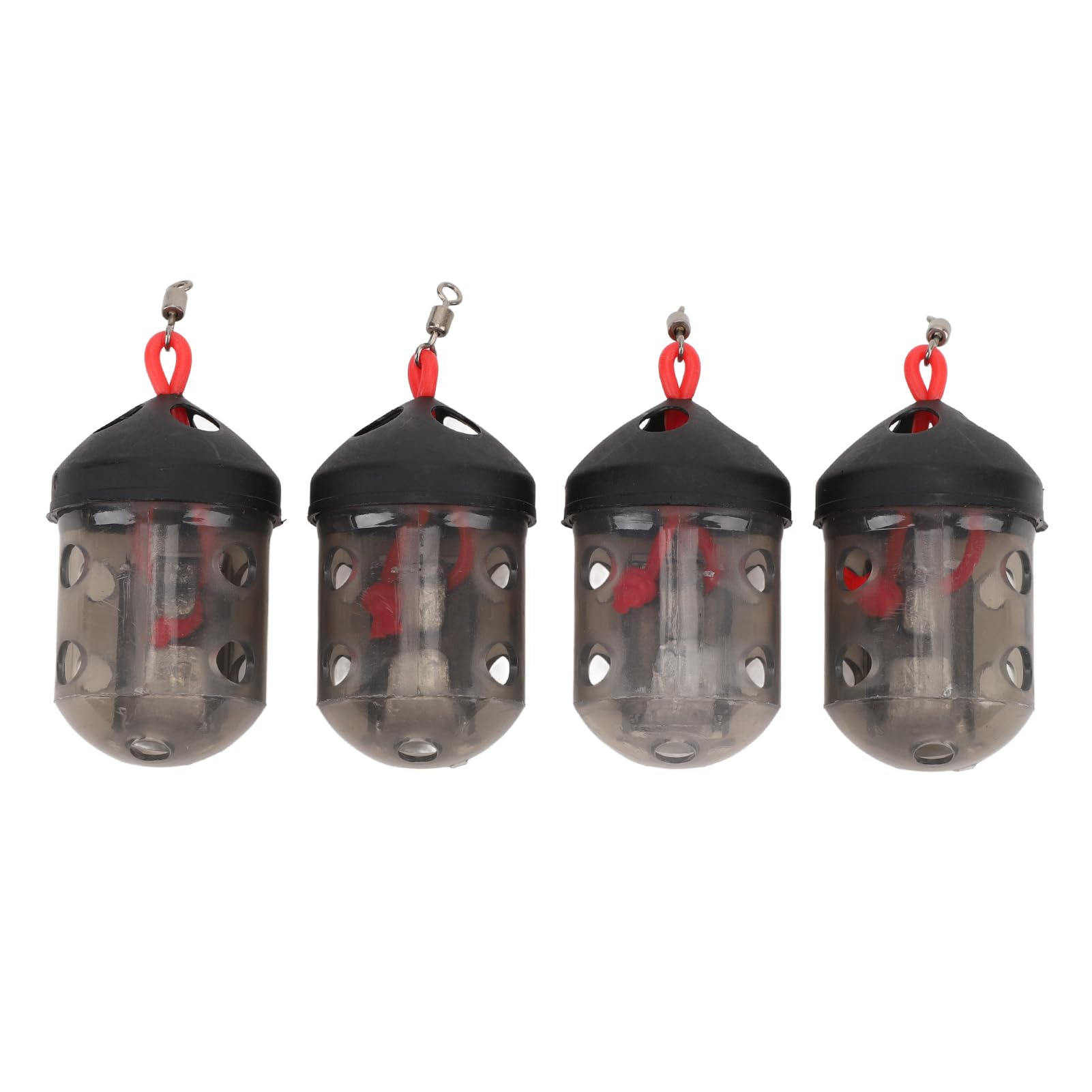 Pilipane Fishing Bait Cage Lure Cage Compact Lightweight Reusable Portable Fishing Bait Cage Basket Feeder Holder for Carp Fishing Anglers Plastic 4Pcs