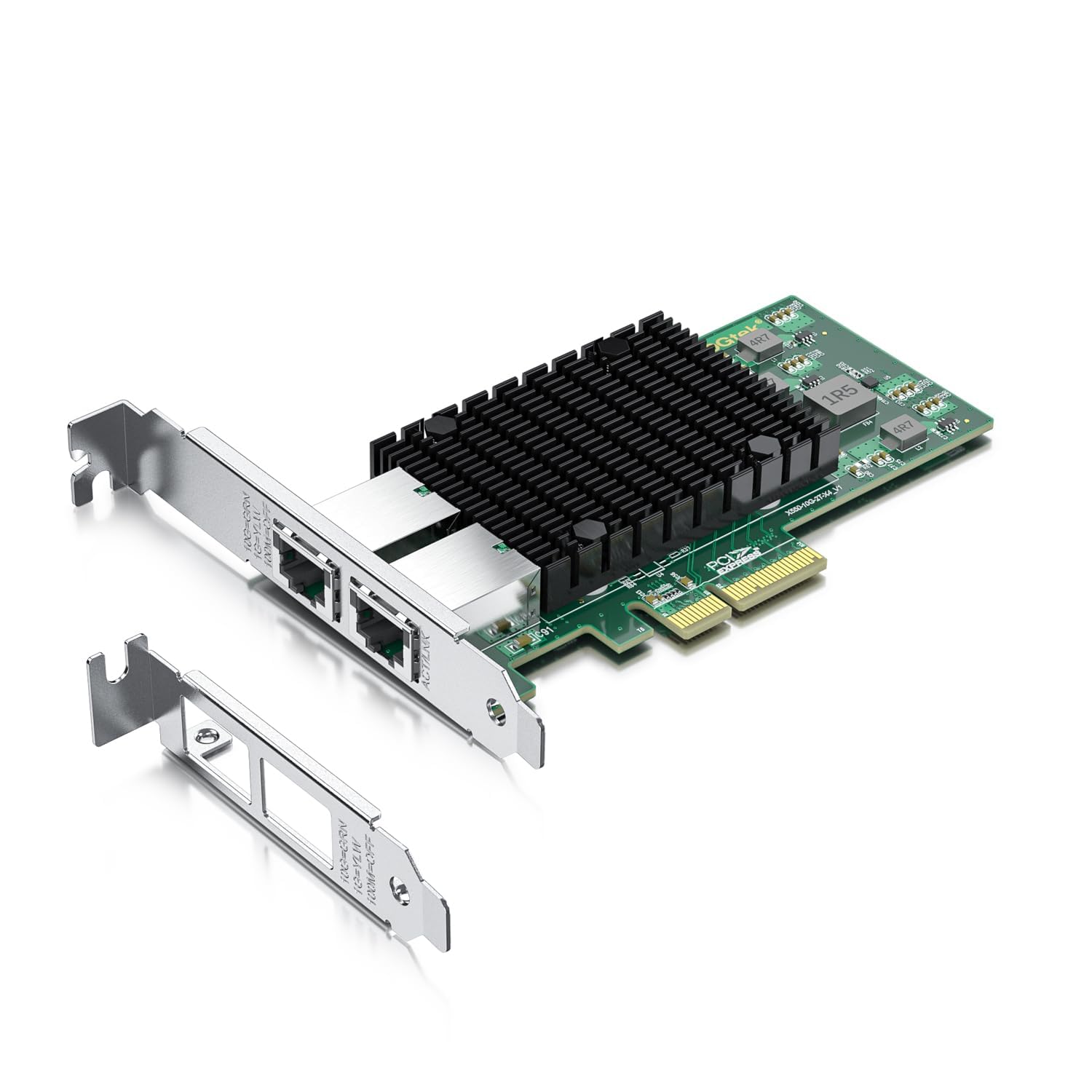 10Gb Network Card Intel X550-T2 NIC, PCIe v3.0 x4, Dual RJ45 Port, Intel X550-AT2 Controller, 10G LAN Adapter Support Windows Server/Linux/VMware