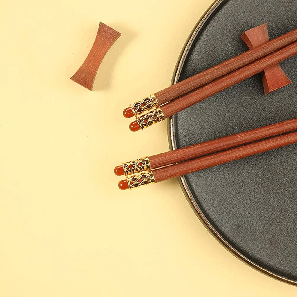Baguettes, baguettes chinoises Chopsticks Wood Chopsticks Gift Set with Gift Box and Chopstick Rest Set5 Pairs Wooden Hand Carved Chopsticks ReusableDishwasher SafeJapanese Chopsticks for,B