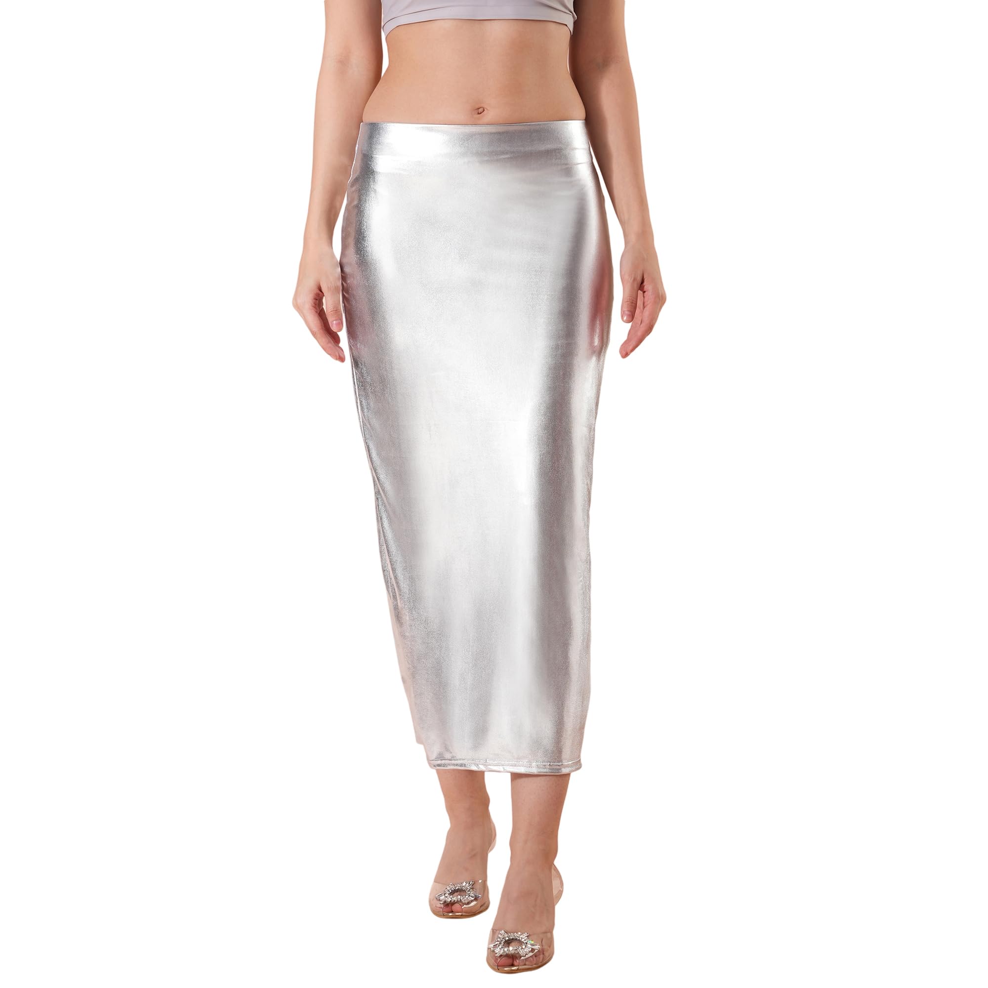 Rayon Blend Pencil Skirt-image-23