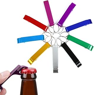 SacJkt Apribottiglie Birra Portachiavi, Apribottiglie Tascabile, Mini Apribottiglie Creativo Portatile 9PCS Con Portachiavi Per Regali Divertenti