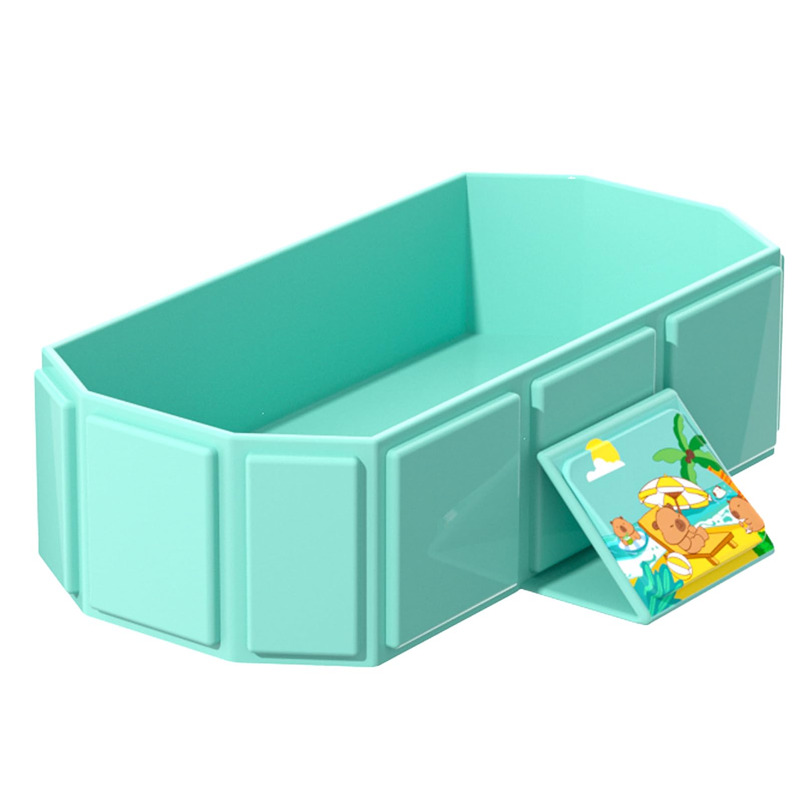 Vasca da bagno pieghevole, 75 x 45 x 25 cm, portatile, pieghevole, multifunzione, per membri della famiglia e animali domestici, accessori per esterni e per la casa (verde)