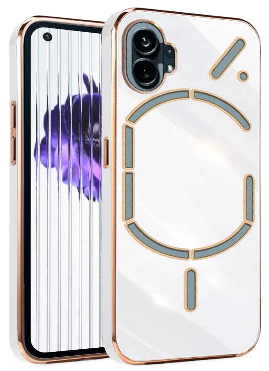 SHINESTAR Ultra Thin Premium TPU Bumper Shockproof Soft Cover Electroplating 6D Design Silicone Skin Slim Case Back Cover for Nothing Phone 1 - White (B0BPQTVCS5) Amazon Price History, Amazon Price Tracker