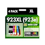 923XL 923 8130e Ink Cartridges Combo Pack with Chip&colon; Replacement for HP Ink 923e 923 923XL for HP923 OfficeJet Pro 8130e 8135e 8139e 8138e 8122e 8120 8124e 8125e 8130 8132e 8134e Printer