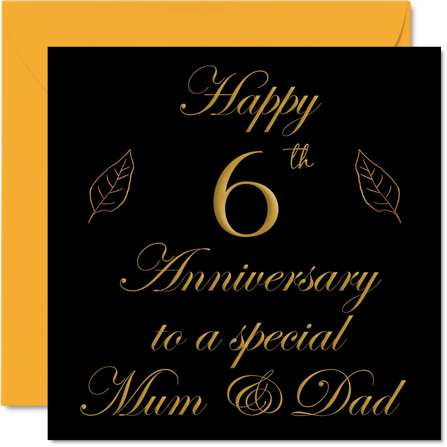 Special Iron Anniversary Card for Dad Mum Parents - Special Mum & Dad - Happy 6th Wedding Anniversary Cards from Son Daughter Family, 145mm Greeting Cards for Anniversaries