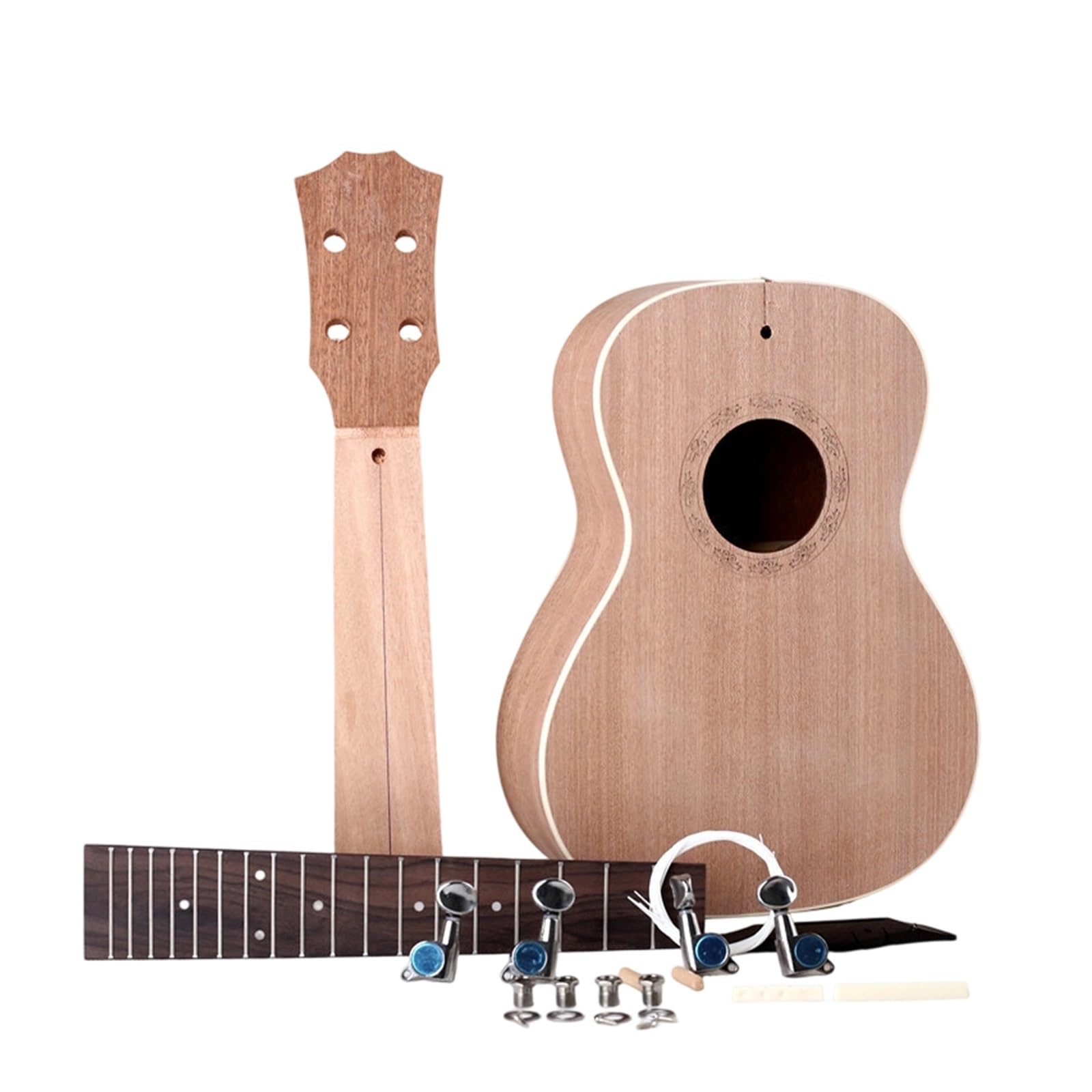 23 Calowy Zestaw DIY Ukulele Ręcznie Montowany Instrument Muzyczny Nadający Się Do Malowania Ukulele Dla Dorosłych