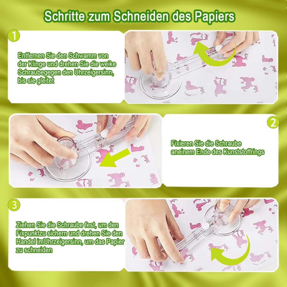 Buttonmaker Knopfmachermaschine, 58 mm Pinmaker,100-teilige Buttonteile, Pin Button Maschine, Stanzset mit Bogengriff, für DIY-Geschenke für Kinder (Grün)
