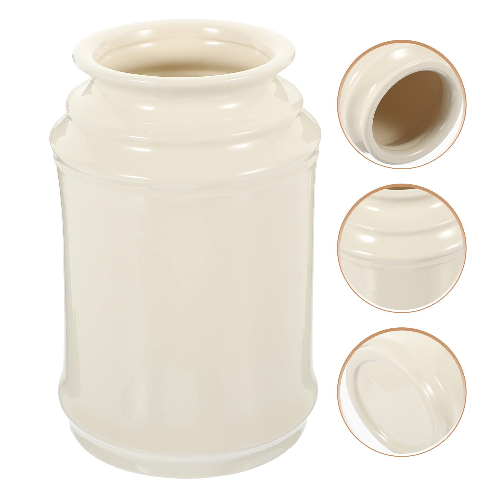 ULTECHNOVO Porte-Ustensiles en Céramique Blanche Égouttoir à Baguettes Pratique Rangement la Cuisine pour Cuillères et Baguettes Accessoire Multifonction pour Plan de Travail