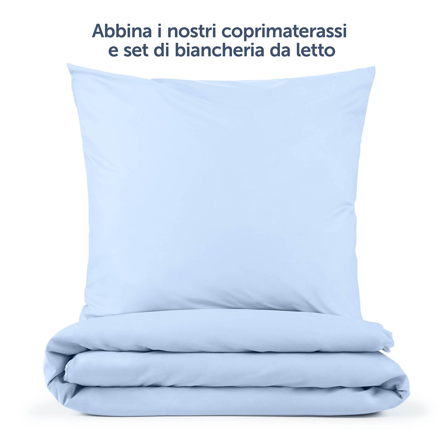 Blumtal Federe Cuscini Divano 40x80 cm - Set di Copricuscini per Divani in Microfibra a 2 Pezzi con Chiusura a Busta, certificati Oeko-Tex, extra morbidi e lavabili - Azzuro Chiaro