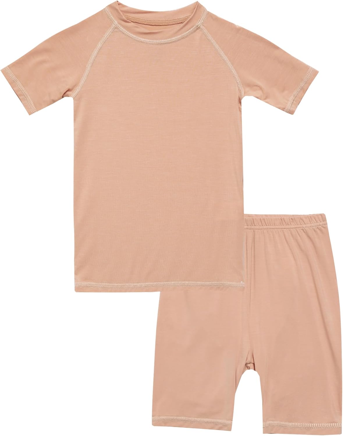 VAENAIT BABY Infant Toddler Junior Girls Boys Pajamas Pyjamas Sleepwear Set Solid Bamboo Daily Short Summer Pjs Set 6M-12Y
