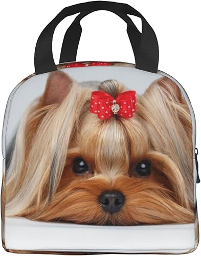 Miniatura 3 de Yorkshire - Bolsa de almuerzo térmica para mujer, bolsa de almuerzo aislada, resistente al agua, térmica, suave, contenedor de almuerzo para viaje