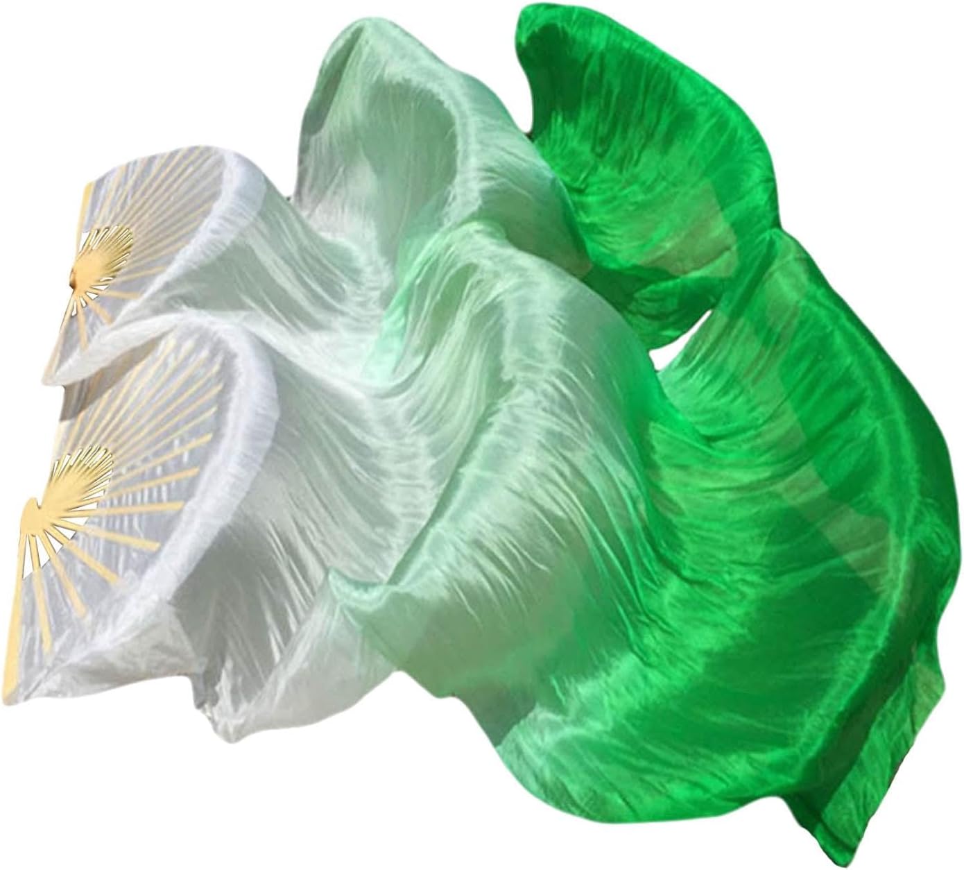 Handheld Silk Fan for Belly Dance, 1.8M Length for Events and Shows