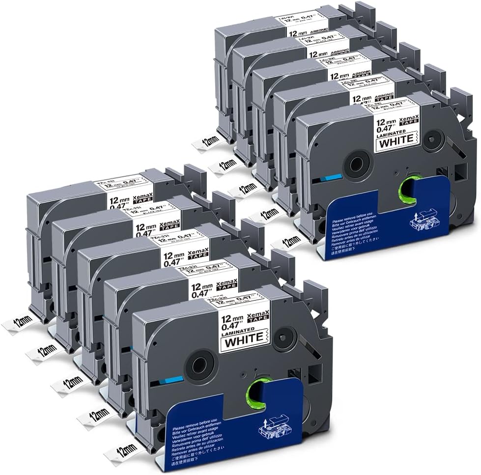 XemaX Compatible for Brother Label Printer TZe231 PTouch Label Tape