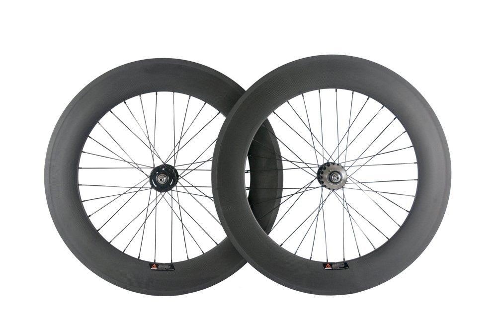 Queen Bike Carbon Fixed Gear Wheelset 700C 88mm Track Wheel Clincher Matte Finish