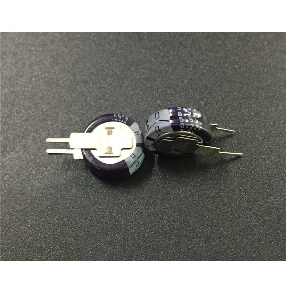 2pcs 0.22F 5.5V DXN Series Round Super Capacitor