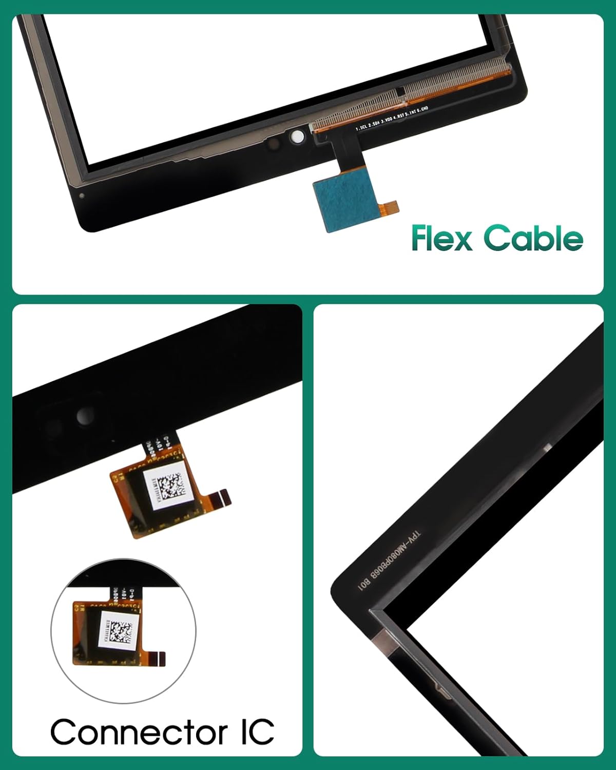 for Amazon Fire HD 8 8th Generation Screen Replacement for Kindle L5S83A Digitizer Repair Kits for Amazon Kindle Fire HD8 2018 Touch Screen Replacement Parts Black (Without LCD)