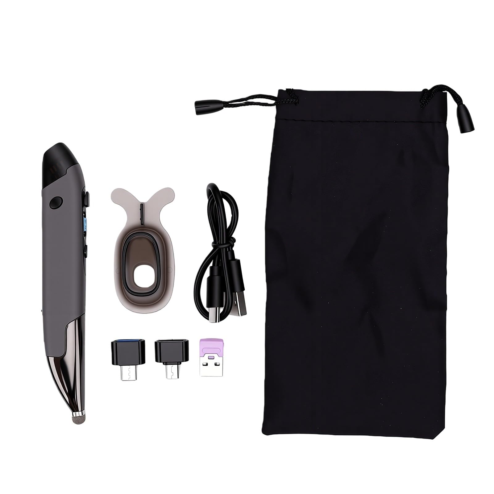 Mouse Ottico Wireless USB Bluetooth 3.0 5.0 2.4GHZ (grigio