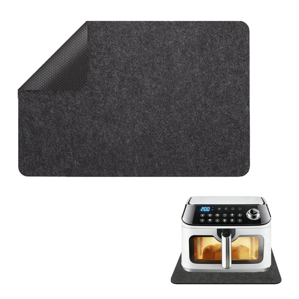 キッチン 耐熱シート 30×45cm ブラック 最高耐熱 500℃ 断熱滑り止め 傷防止防汚 調理台保護マット 電子レンジ/ノンフライヤー/電気炊飯器/フライパン対応 折りたたみ携帯便利 繰り返し使用可