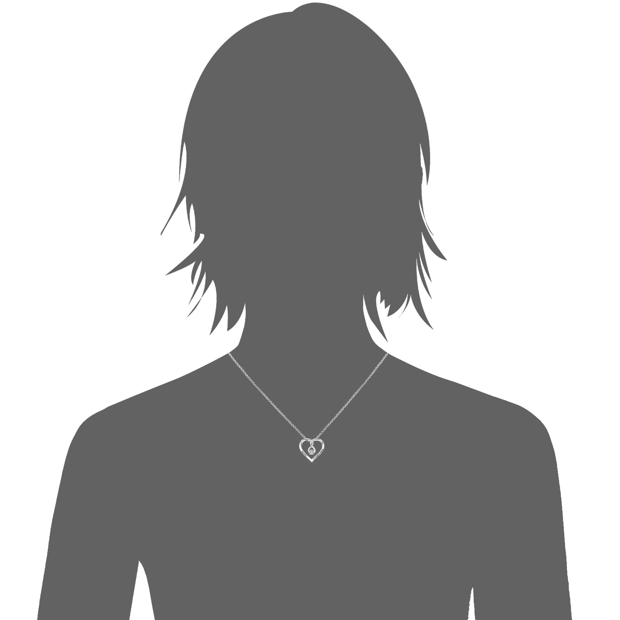 LOVORDS Collana Donna Incisa Personalizzata Argento Sterling 925 Pendente Ciondolo Cuore Infinito Regalo Mamma Madre Fidanzata Moglie Nonna Figlia
